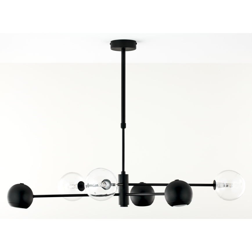 Jupiter 1995 - Ripplühter MOKA 3xGU10/10W/230V + 3xG9/10W/230V must/läbipaistev