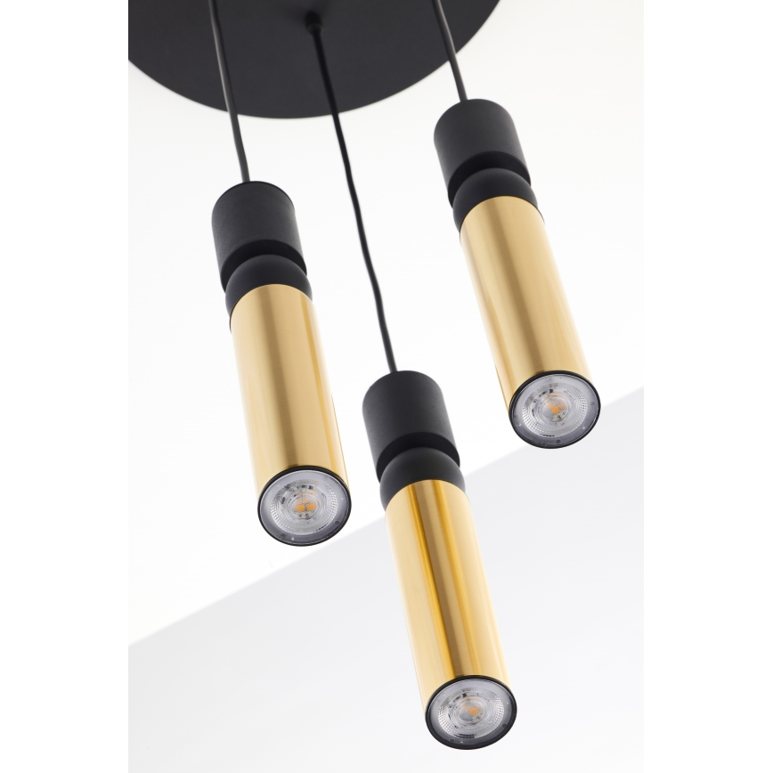 Jupiter 2016 - Lühter ALAS 3xGU10/10W/230V kuldne/must