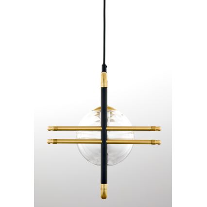 Jupiter 2030 - Lühter FIORI 3xG9/10W/230V must/kuldne/läbipaistev