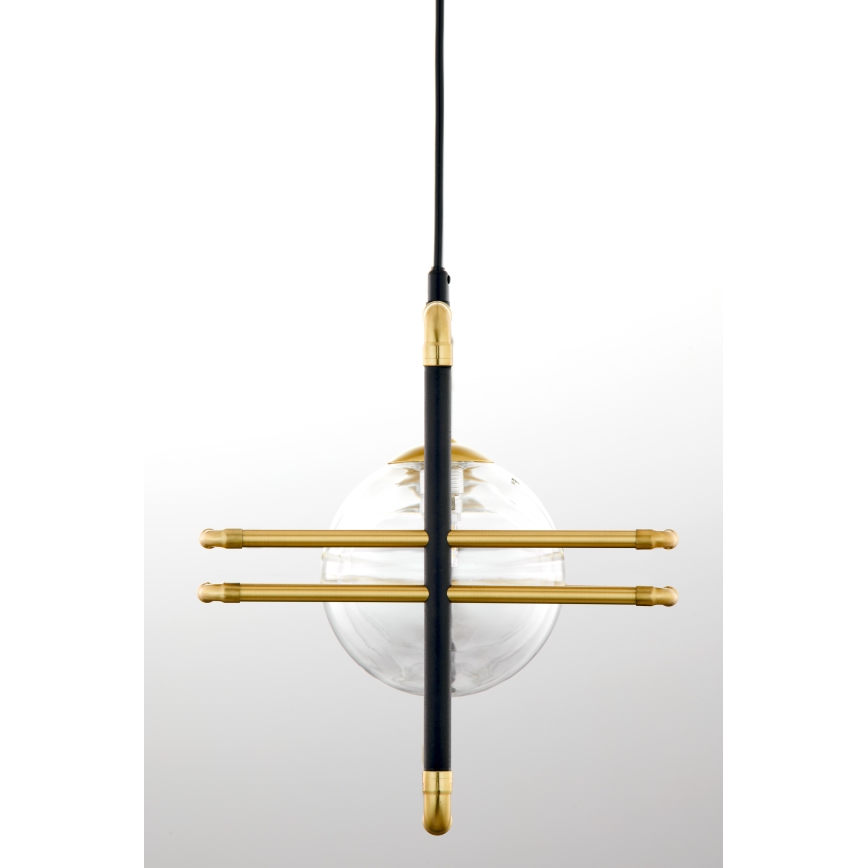 Jupiter 2030 - Lühter FIORI 3xG9/10W/230V must/kuldne/läbipaistev