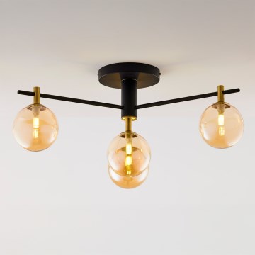 Jupiter 2031 - Pinnale kinnitatav lühter FIGARO 4xG9/10W/230V must/kuldne/beež