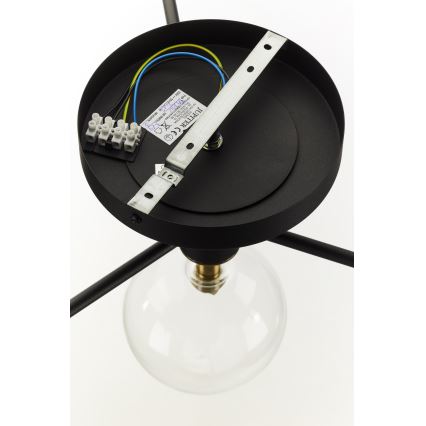 Jupiter 2034 - Pinnale kinnitatav lühter FIGARO 4xG9/10W/230V must/kuldne/beež/läbipaistev