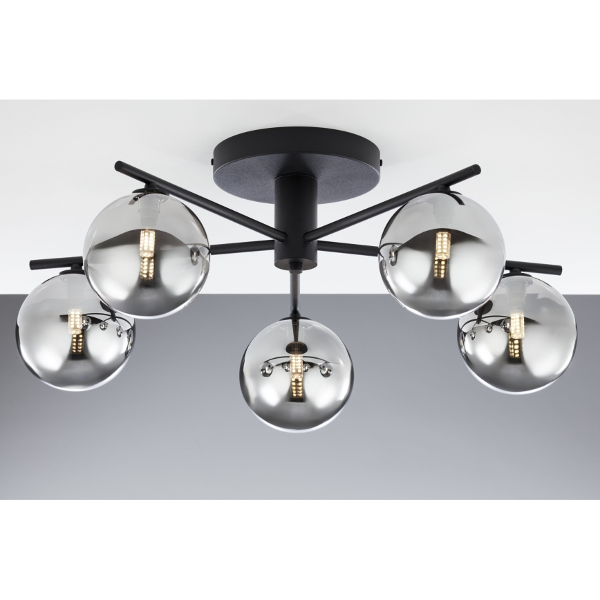 Jupiter 2048 - Pinnapealne laelamp PRATO 5xG9/14W/230V must/suitsuhall