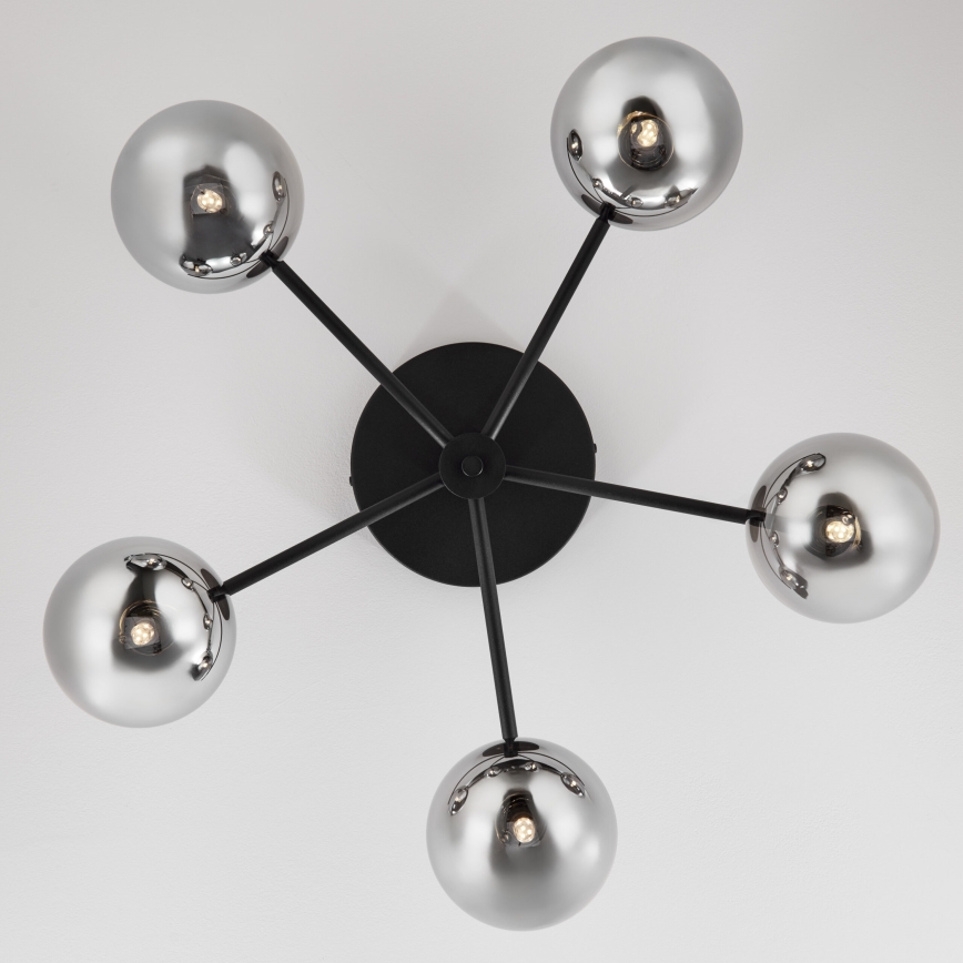 Jupiter 2048 - Pinnapealne laelamp PRATO 5xG9/14W/230V must/suitsuhall