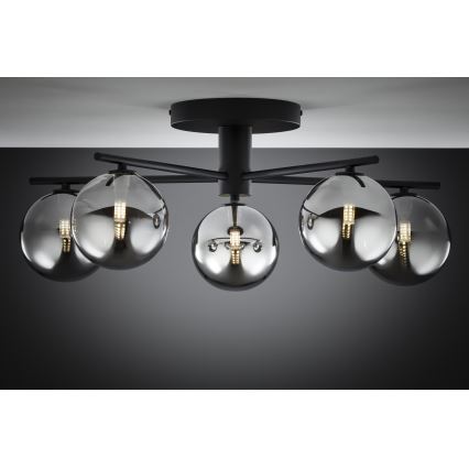 Jupiter 2048 - Pinnapealne laelamp PRATO 5xG9/14W/230V must/suitsuhall