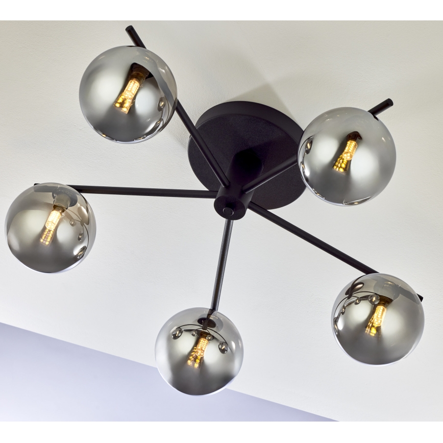 Jupiter 2048 - Pinnapealne laelamp PRATO 5xG9/14W/230V must/suitsuhall