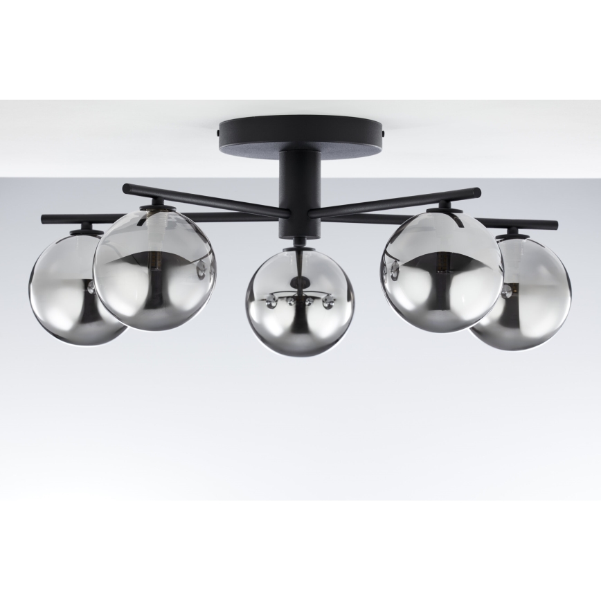 Jupiter 2048 - Pinnapealne laelamp PRATO 5xG9/14W/230V must/suitsuhall