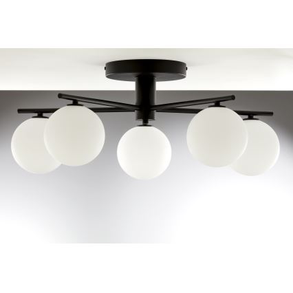 Jupiter 2049 - Pinnapealne lühter PRATO 5xG9/14W/230V must/valge