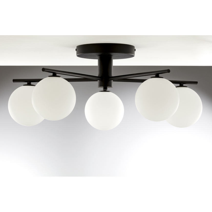 Jupiter 2049 - Pinnapealne lühter PRATO 5xG9/14W/230V must/valge