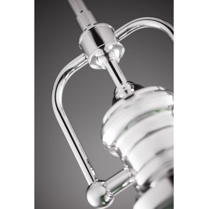 Jupiter 2071 - varrega rippvalgusti PLATINO 1xE27/15W/230V roheline/läikiv kroom