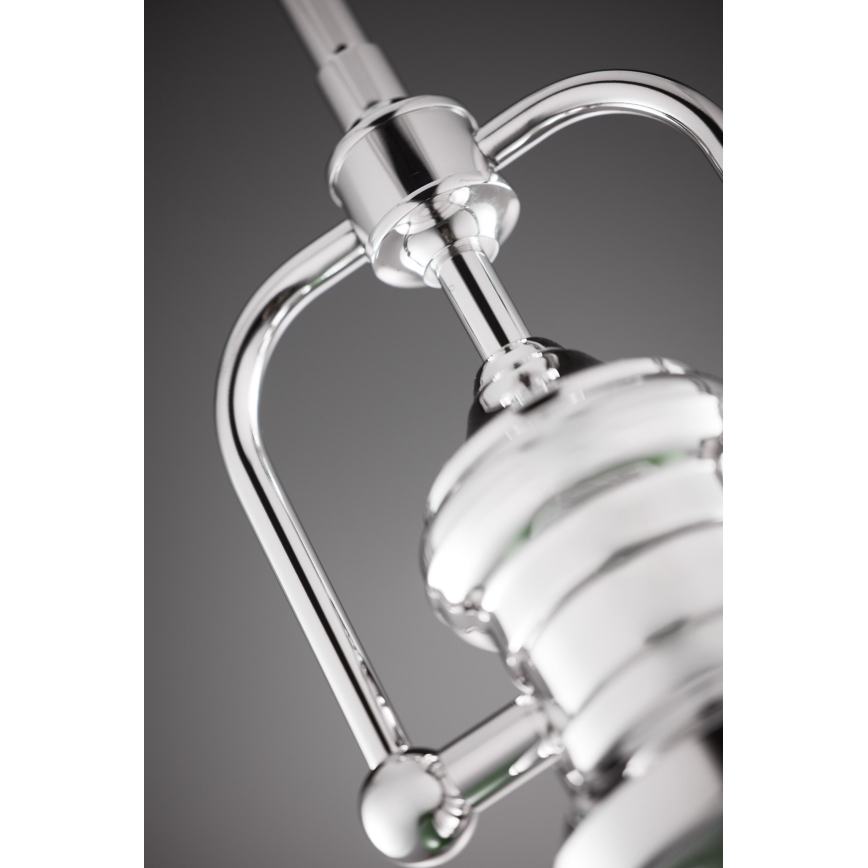 Jupiter 2071 - varrega rippvalgusti PLATINO 1xE27/15W/230V roheline/läikiv kroom