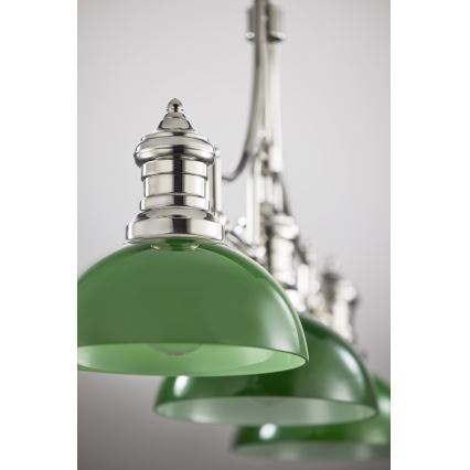 Jupiter 2072 - Laelühter varrega PLATINO 3xE27/15W/230V roheline/läikiv kroom