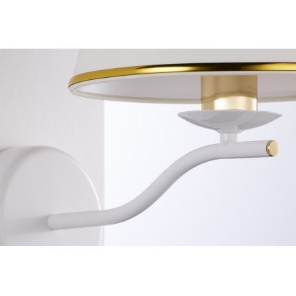 Jupiter 2086 - Seinavalgusti SAMBA 1xE27/15W/230V valge/kuldne