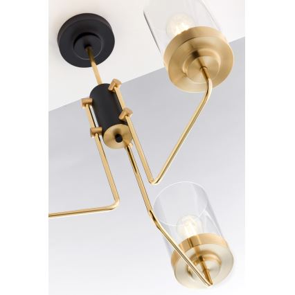 Jupiter 2087 - Varrega lühter RAMIREZ 3xE27/15W/230V kuldne/must