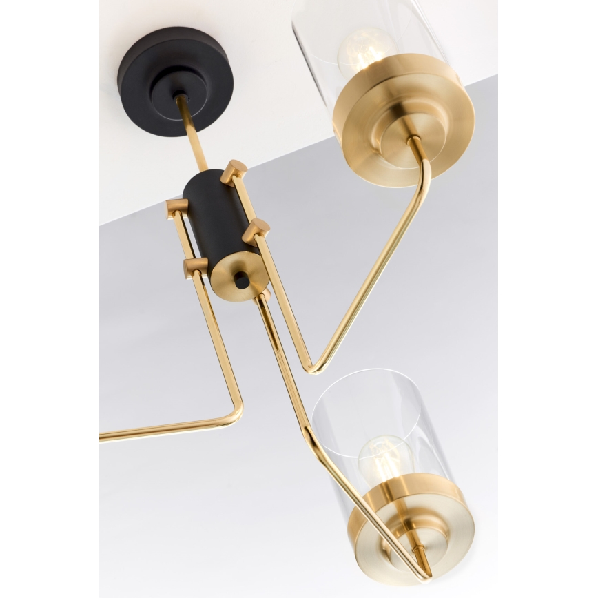 Jupiter 2087 - Varrega lühter RAMIREZ 3xE27/15W/230V kuldne/must