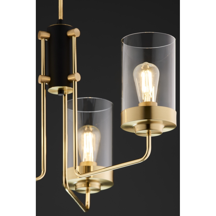 Jupiter 2087 - Varrega lühter RAMIREZ 3xE27/15W/230V kuldne/must