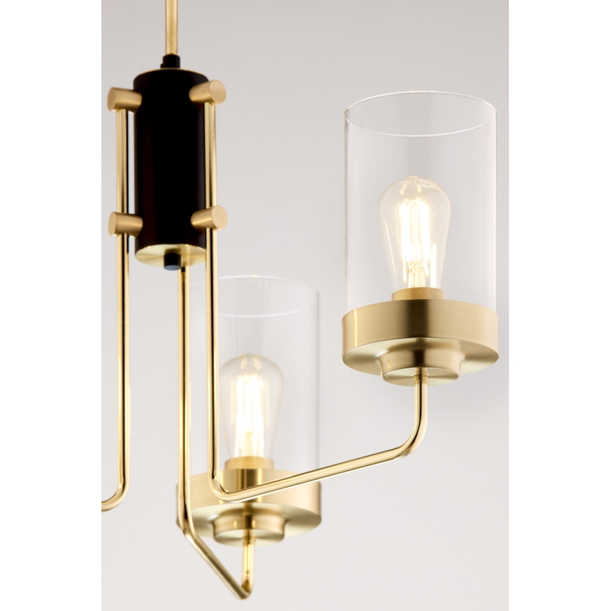 Jupiter 2087 - Varrega lühter RAMIREZ 3xE27/15W/230V kuldne/must