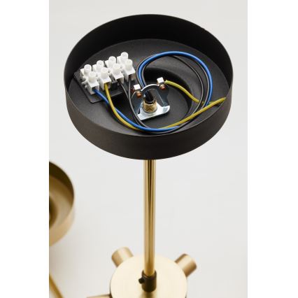 Jupiter 2089 - Varrega kroonlühter RAMIREZ 6xE27/15W/230V kuldne/must