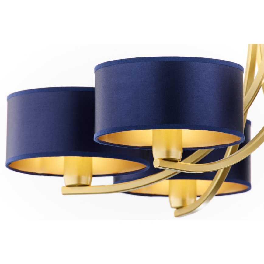 Jupiter 2095 - kettaga lühter ARTHUR 6xE27/15W/230V sinine/kuldne