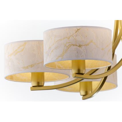 Jupiter 2098 - ketiga lühter ARTHUR 6xE27/15W/230V valge/kuldne/marmorikujundus