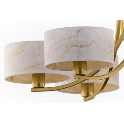 Jupiter 2098 - ketiga lühter ARTHUR 6xE27/15W/230V valge/kuldne/marmorikujundus