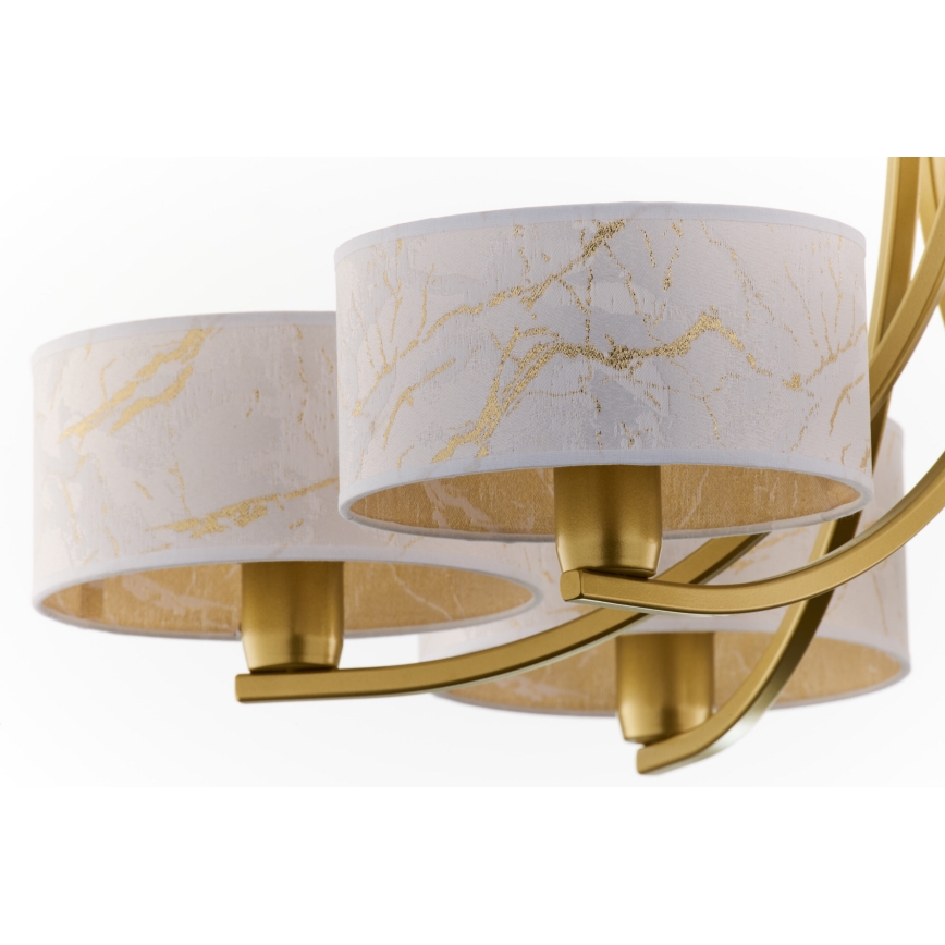 Jupiter 2098 - ketiga lühter ARTHUR 6xE27/15W/230V valge/kuldne/marmorikujundus