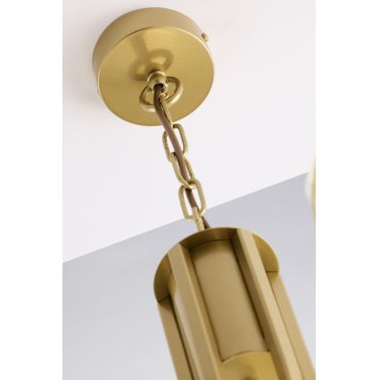 Jupiter 2098 - ketiga lühter ARTHUR 6xE27/15W/230V valge/kuldne/marmorikujundus