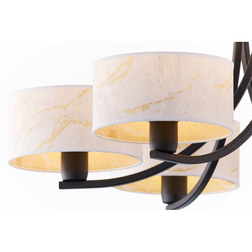 Jupiter 2105 - Ketiga ripplühter ARTHUR 6xE27/15W/230V valge/must/marmorimuster