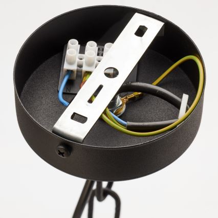 Jupiter 2108 - ketiga ripplühter ARTHUR 6xE27/15W/230V must/oranž/marmori muster