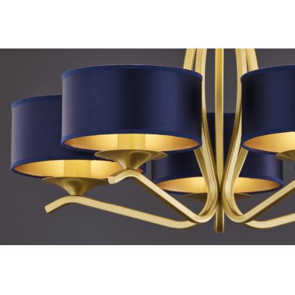 Jupiter 2114 - Ripplühter varrega KASZMIR 5xE27/15W/230V sinine/kuldne