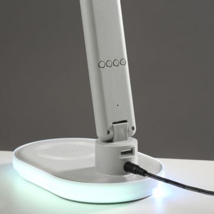 JUST LIGHT. 11018-16 - LED RGBW Dimmerdatavalgus puudutusjõu lamp juhtmita laadimisega TINA LED/4W/230V valge