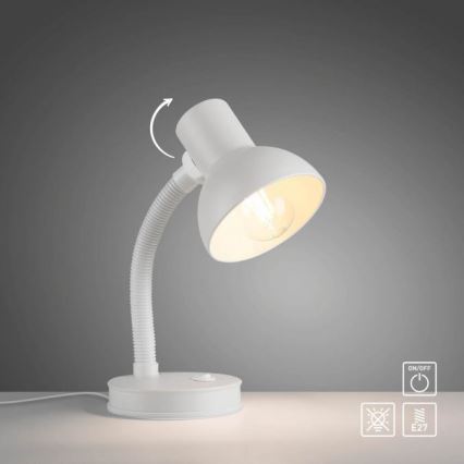 JUST LIGHT. 11080-16 - Paindlamp FLEXI 1xE27/25W/230V valge