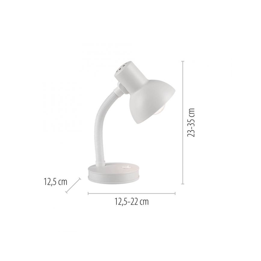 JUST LIGHT. 11080-16 - Paindlamp FLEXI 1xE27/25W/230V valge
