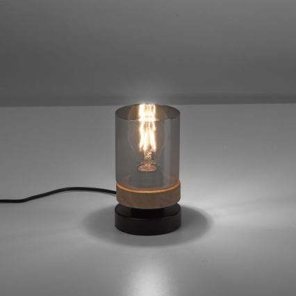 JUST LIGHT. 11310-18 - Laualamp PASQUAL 1xE27/40W/230V must/kummipuu