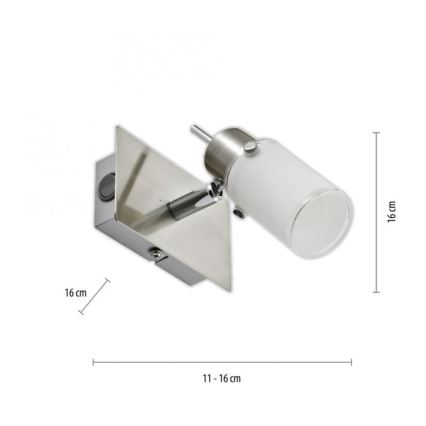 JUST LIGHT. 11931-55 - LED Kohtvalgusti seinale MAX 1xGU10/4W/230V matt kroom