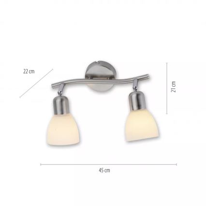 JUST LIGHT. 11952-55 - Spottvalgusti KARO 2xE14/40W/230V mattkroom