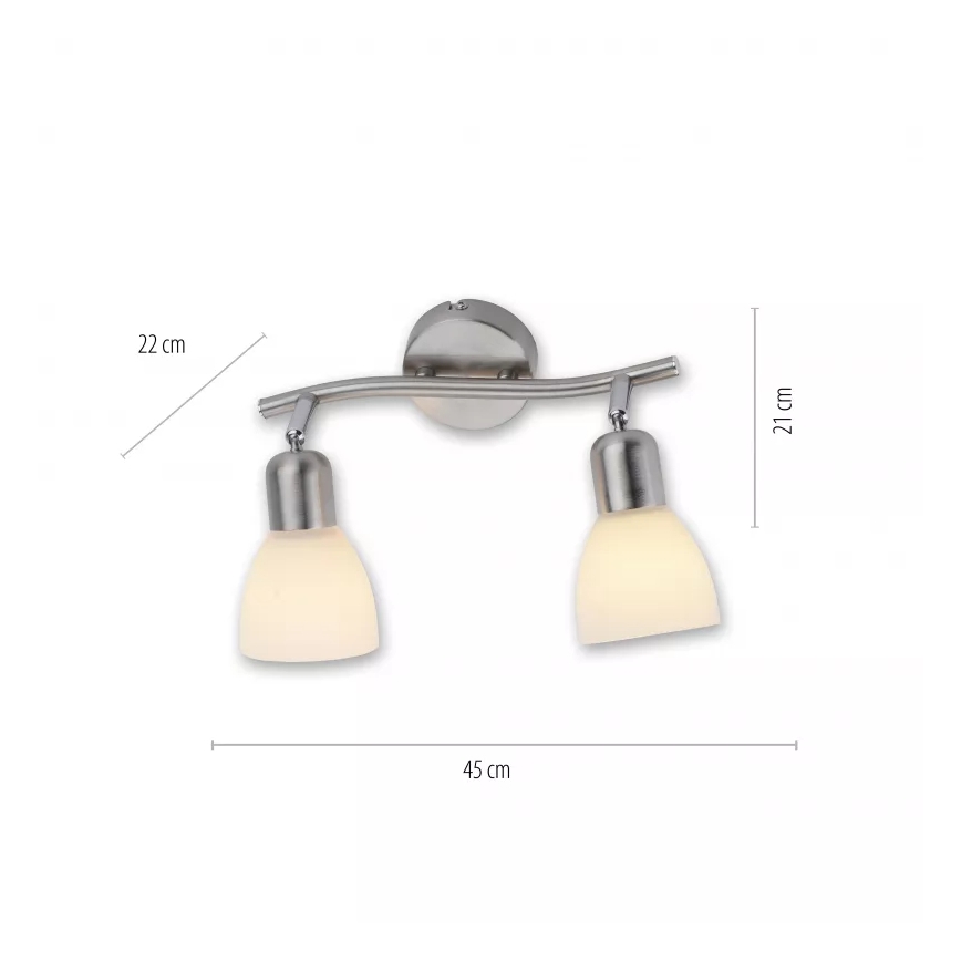 JUST LIGHT. 11952-55 - Spottvalgusti KARO 2xE14/40W/230V mattkroom