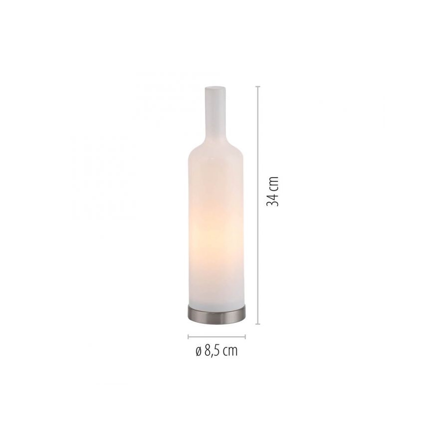 JUST LIGHT. 14006-16 - Laualamp BOTTLE 1xE14/25W/230V valge
