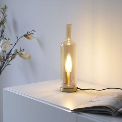 JUST LIGHT. 14006-27 - Laualamp BOTTLE 1xE14/25W/230V beež/suitsune