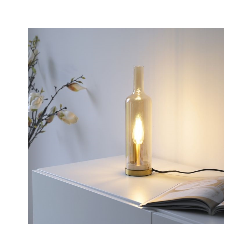 JUST LIGHT. 14006-27 - Laualamp BOTTLE 1xE14/25W/230V beež/suitsune