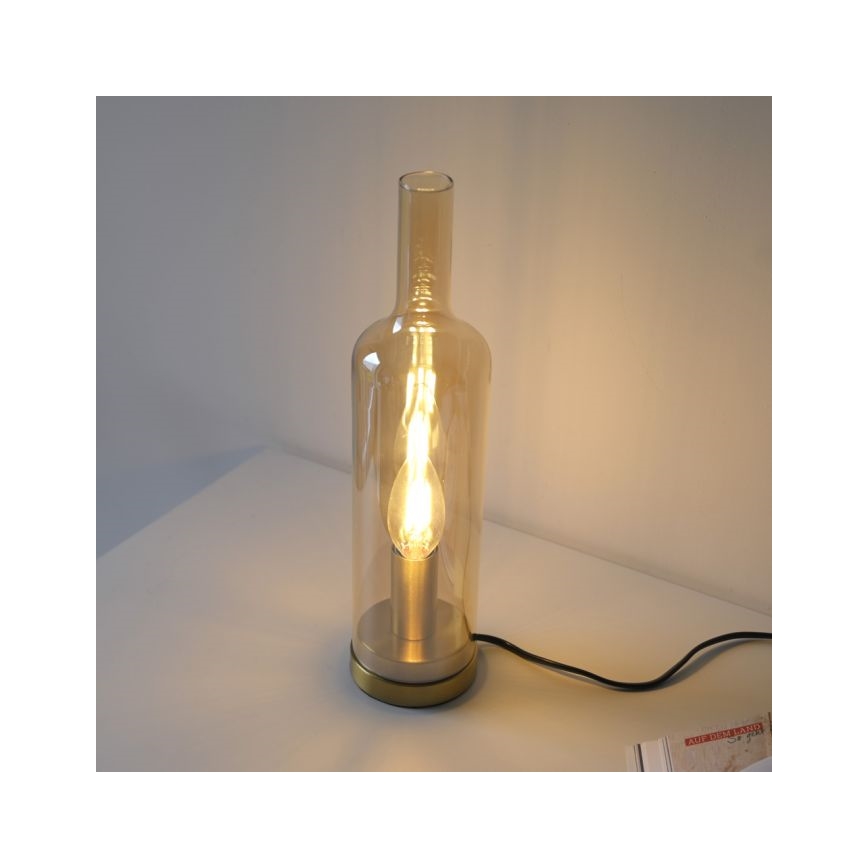JUST LIGHT. 14006-27 - Laualamp BOTTLE 1xE14/25W/230V beež/suitsune