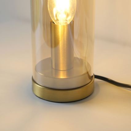 JUST LIGHT. 14006-27 - Laualamp BOTTLE 1xE14/25W/230V beež/suitsune