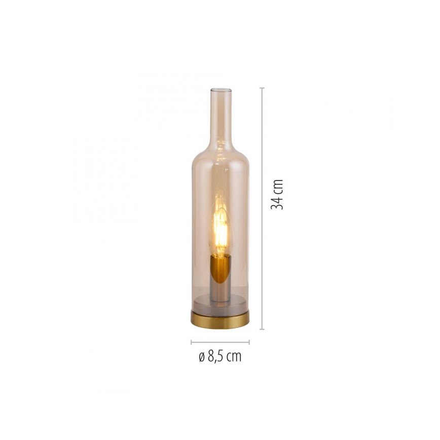 JUST LIGHT. 14006-27 - Laualamp BOTTLE 1xE14/25W/230V beež/suitsune