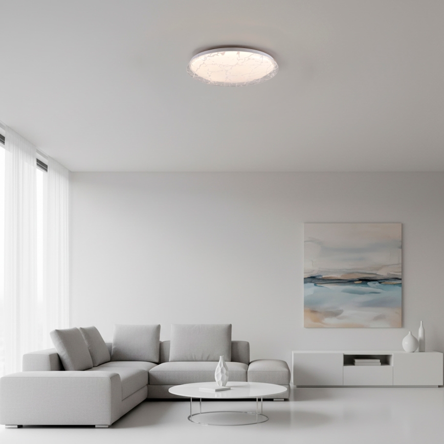 JUST LIGHT. 14008-16 - Hämardatav LED-laelamp ART PLAFO LED/20W/230V 2700-6500K Ø 38 cm valge + kaugjuhtimispult