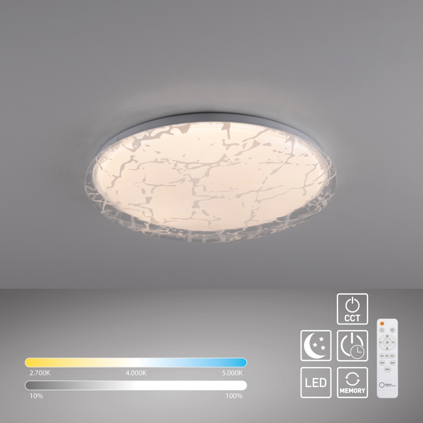 JUST LIGHT. 14008-16 - Hämardatav LED-laelamp ART PLAFO LED/20W/230V 2700-6500K Ø 38 cm valge + kaugjuhtimispult