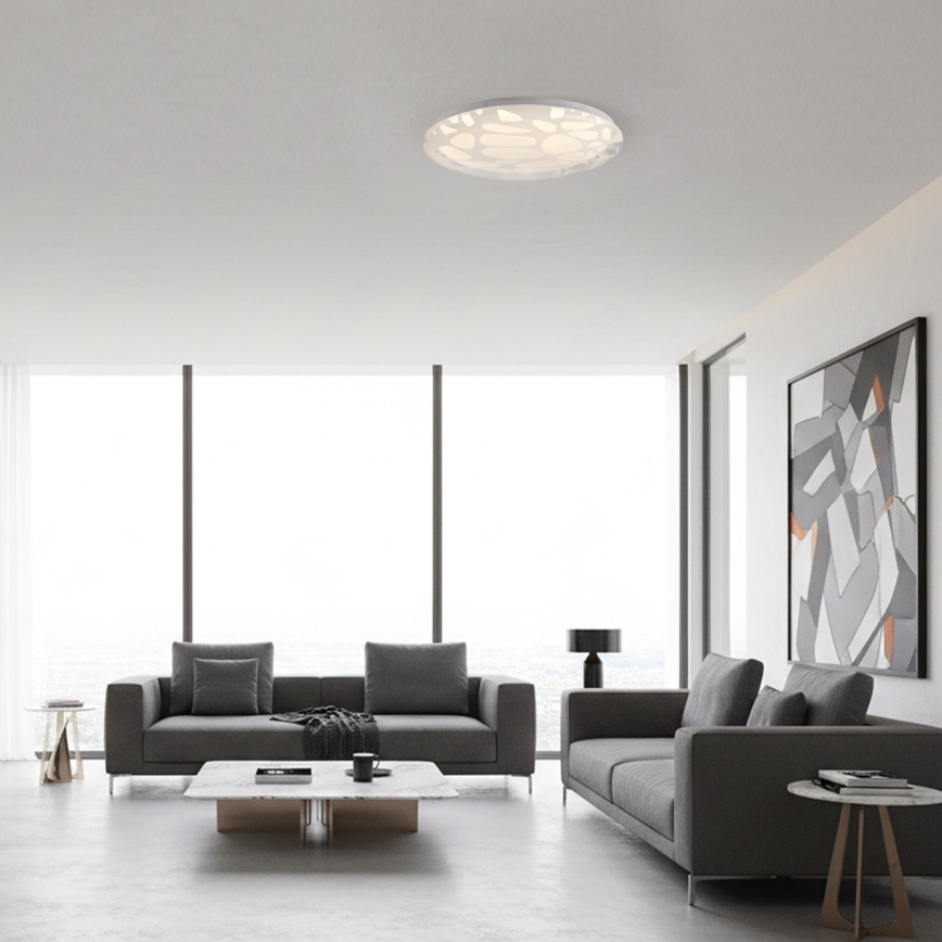 JUST LIGHT. 14009-16 - LED hämardatav laelamp ART PLAFO LED/20W/230V 2700-6500K läbimõõt 38 cm valge + kaugjuhtimispult
