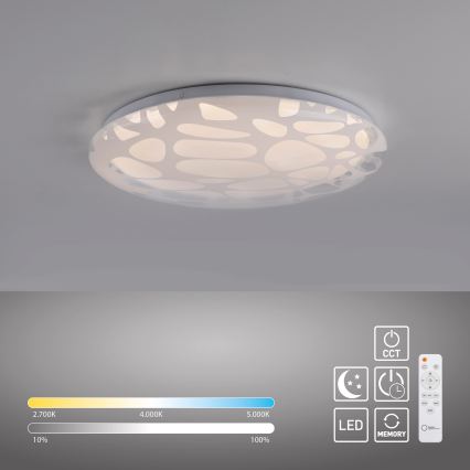 JUST LIGHT. 14009-16 - LED hämardatav laelamp ART PLAFO LED/20W/230V 2700-6500K läbimõõt 38 cm valge + kaugjuhtimispult