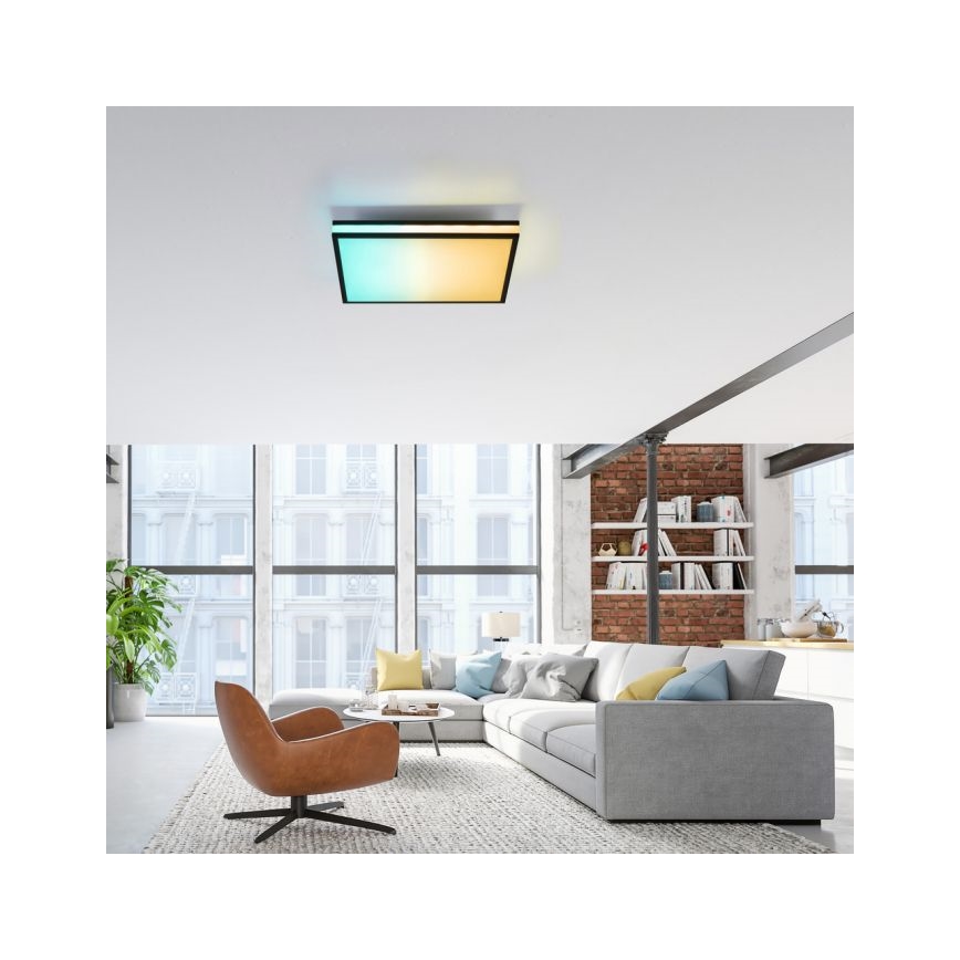 JUST LIGHT. 14110-18 - LED RGB Hämardatav laevalgusti MARIO BLACK LED/19,5W/230V 2700-5000K + kaugjuhtimispult
