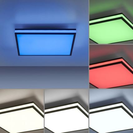 JUST LIGHT. 14110-18 - LED RGB Hämardatav laevalgusti MARIO BLACK LED/19,5W/230V 2700-5000K + kaugjuhtimispult