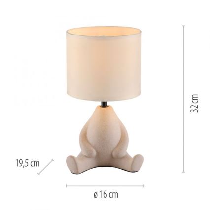 JUST LIGHT. 14190-39 - Laualamp TED 1xE27/25W/230V beež
